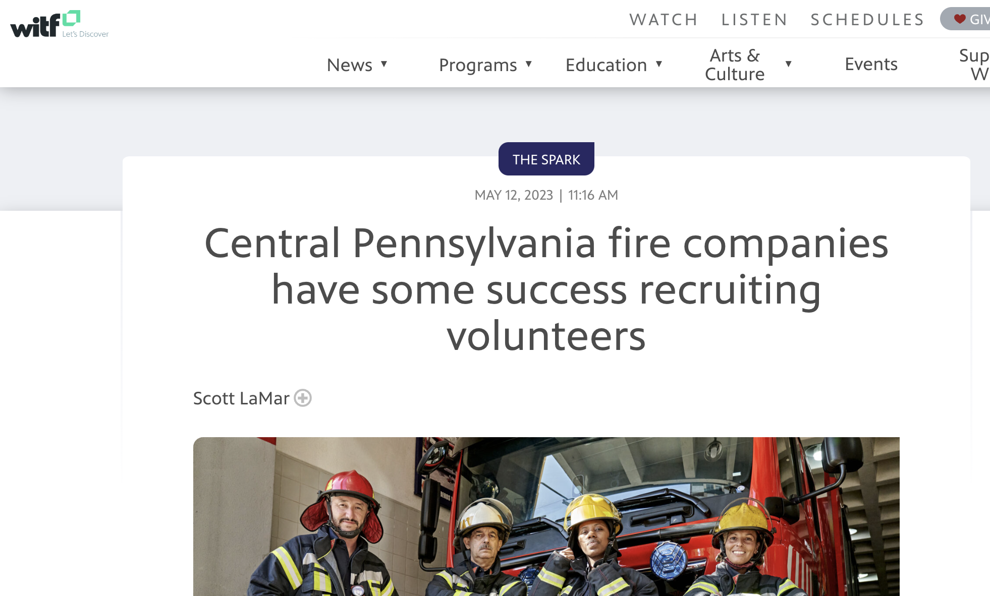 Featured image for “Central Pennsylvania fire companies have some success recruiting volunteers (via WITF)”